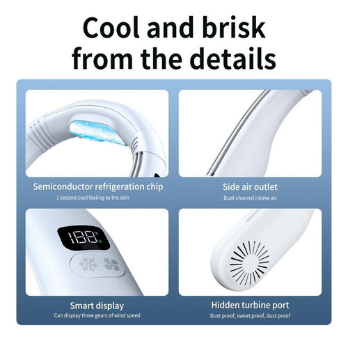Aire Acondicionado Portátil De Cuello, Ventilador De Aire