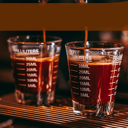 12 Tazas De Café Expreso De Vidrio De 30 Ml