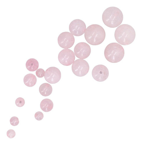 Perlas De Cuarzo Rosa, 340 Unidades, 4 A 10 Mm, Color Rosa N
