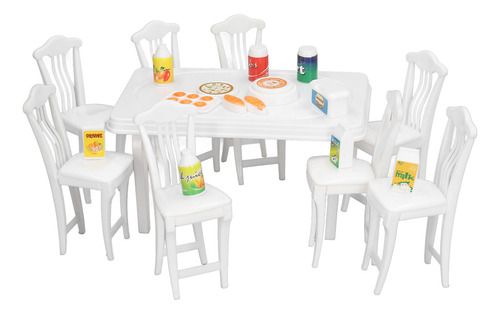 Juego De Mesa De Comedor Tipo Casa De Muñecas Para Niños Par