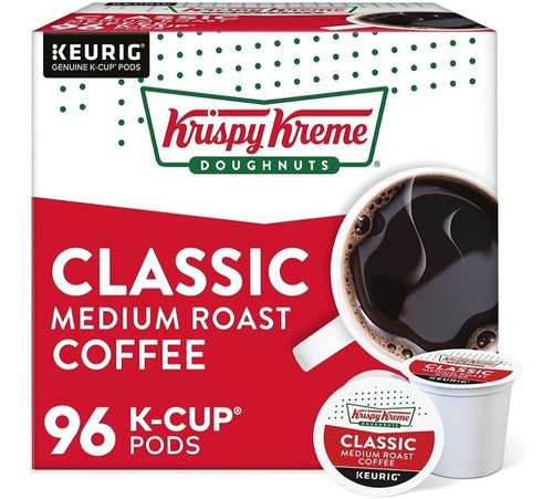 Cafe Keurig Krispy Kreeme Medium Roast Coffee 96 K-cups