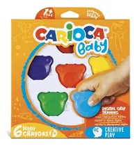 Comprar 6 Crayones De Colores Con Forma De Oso Carioca Baby Ceras