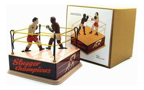 Ring De Lucha Libre Con Caja De Boxeo De Juguete De Hojalata