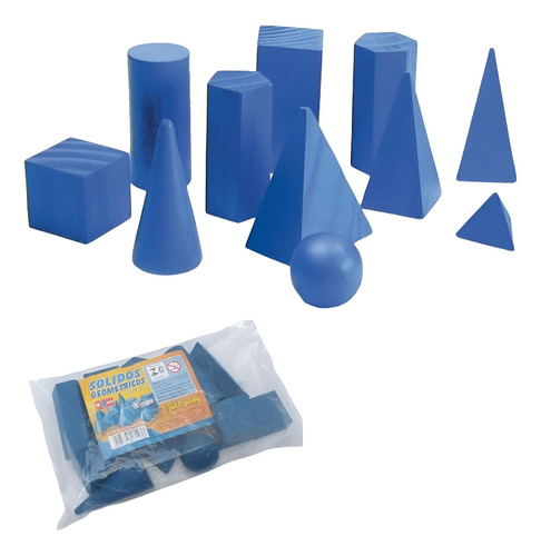 Figuras Geométricas Sólidas Brinquedo Pedagógico Escolar