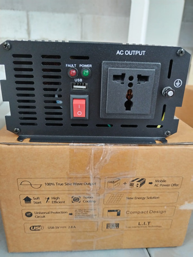 Inversor Para Panel Solar 1000w Dc 12v A Ac 110v Onda Pura