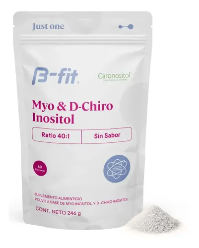 B-fit B Just Inositol - Myo Inositol Y D-chiro Inositol Fórmula 40:1 - Suministro Para 2 Meses 60 Servicios - Alta... Sin Sabor