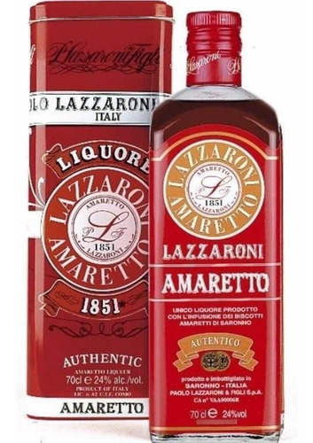 Licor Fino Amaretto Lazzaroni Lata 700ml 100% Italiano!