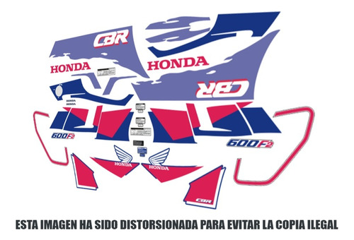 Gráficos Honda Cbr 600 F2 1992-archivo Impresión Vectorizado