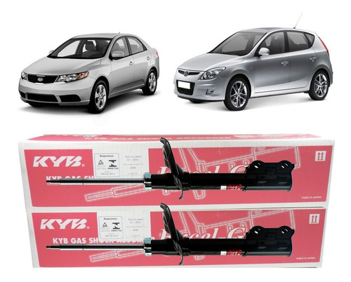 Imagem 1 de 6 de Par 2 Amortecedor Dianteiro Kayaba - Kia Cerato 2010 2011 2012 / Hyundai I30 2009 Até 2013 - (kyb338024 - Kyb338025)