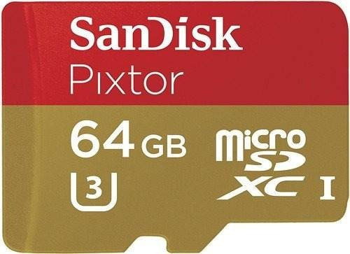 Memoria Microsd Sandisk Pixtor 64gb U3 95mb/s Gopro 4k