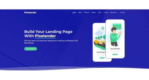 Pixelander - Plantilla De Página Web De Inicio De Bootstrap