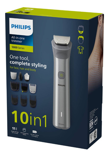 Afeitadora Cortabarba Multigroom Philips Serie 5000  9 En 1