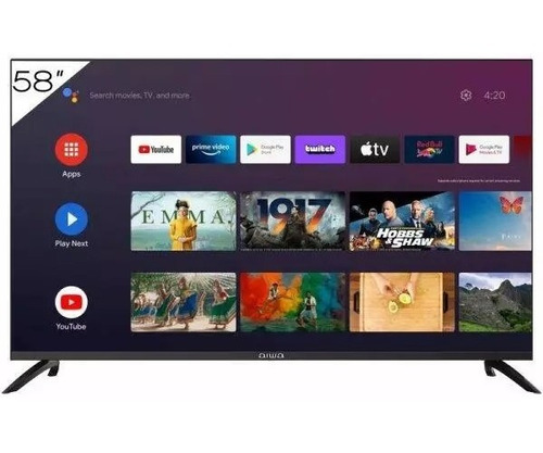 Tv Aiwa 58  4k Uhd Smart Android Aw58b4kfg