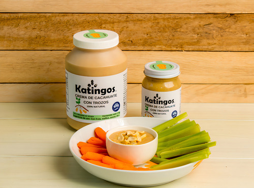 Crema De Cacahuate Crunchy, Natural Y Sin Azúcar, Marca Katingos 1 Kg