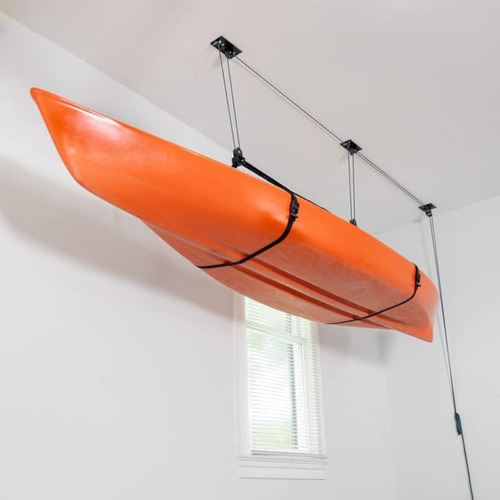 Sistema De Polea Para Kayak Y Canoas Hasta 68 Kg Negro/verde Azulado