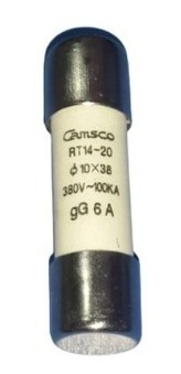 Rt14-20-6amperios Fusible Ceramico 380voltios