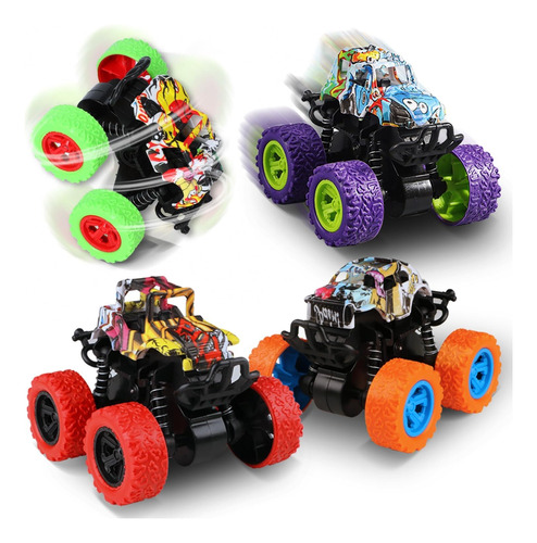 Juguetes Monster Truck, Mountain Buggy Toys - Paquete De 4