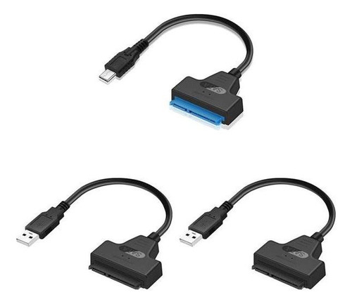 3 Cables Adaptadores Usb Sata 2.5 (múltiples) De 22 Pines, C