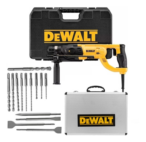 Taladro Rotomartillo D25260k Set 15 Brocas Y Cinceles Dewalt