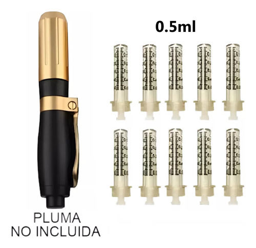 10 Repuestos 0.5ml Para Hyaluron Pen Pluma Hialuronica