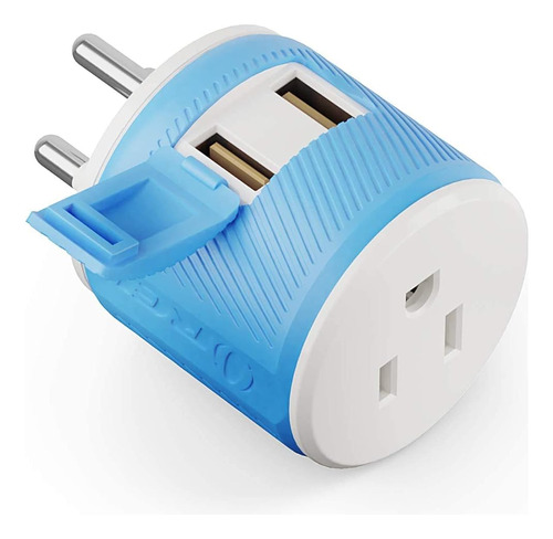 Adaptador De Enchufe De Viaje Orei Tailandia Con Usb Dual - 