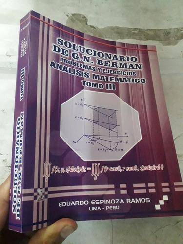 Imagen 1 de 10 de Libro Solucionario Analisis Matematico Tomo 3 Berman