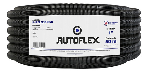 Ducto Autoflex Negro 50 Metros
