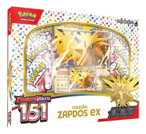 Box Zapdos Ex: Ataque Eletrizante + Carta Promocional