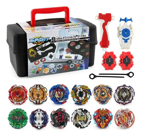 12 Tornado De Juguete Beyblade Arena Con Lanzadores Para Reg