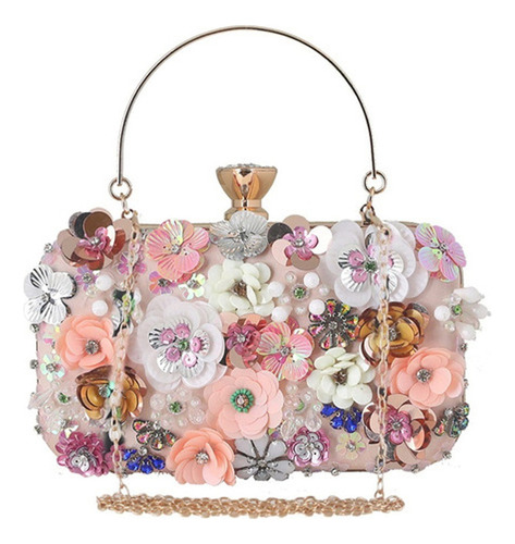 Bolso De Fiesta Elegante Embrague De Noche Con Floreado