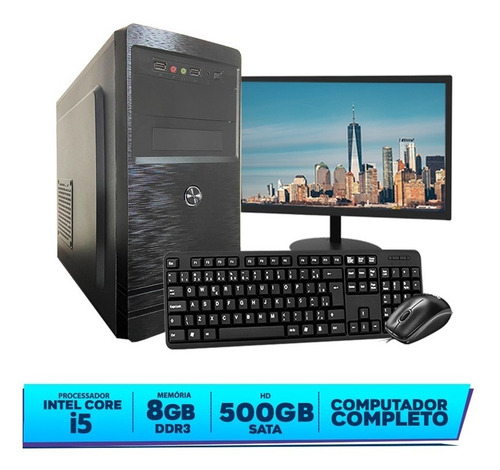 Imagem 2 de 7 de Computador Pc Completo Intel I5 3°geração 8gb Hd 500gb Wi-fi