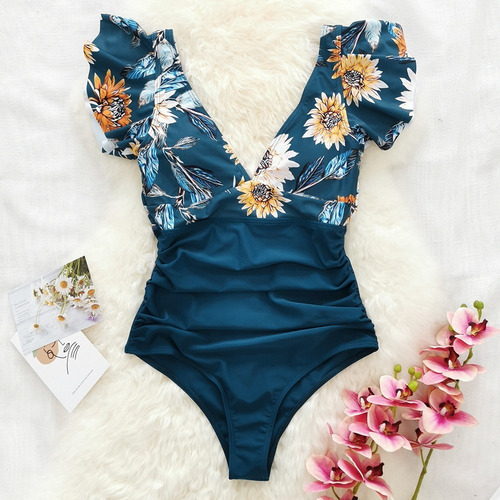 Imagen 1 de 6 de Traje De Baño Flare Azul