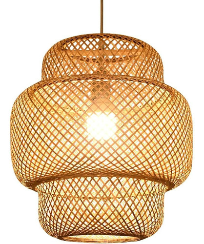 Lámpara Colgante Campana Bambu 1xe27 Diametro 40cm