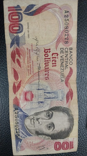 Billete De Colección 100bs