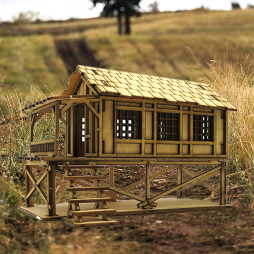 1/72 Cabine De Madeira, Casa De Quebra-cabeça 3d Estilo B