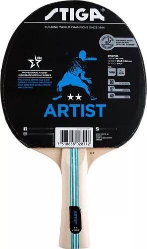 comprar Paleta Tenis De Mesa Stiga Artist 2 Star Ping Pong Color Negro Tipo De Mango Fl (cóncavo)