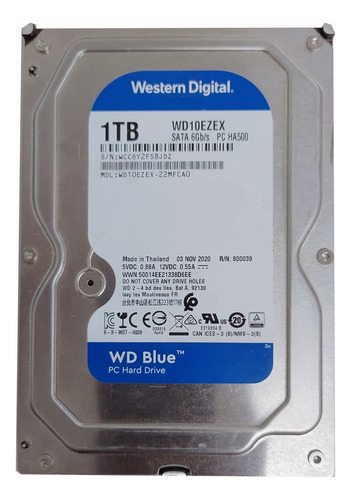 Disco Duro Western Digital Blue - 1tb - Usado Azul (Usado)