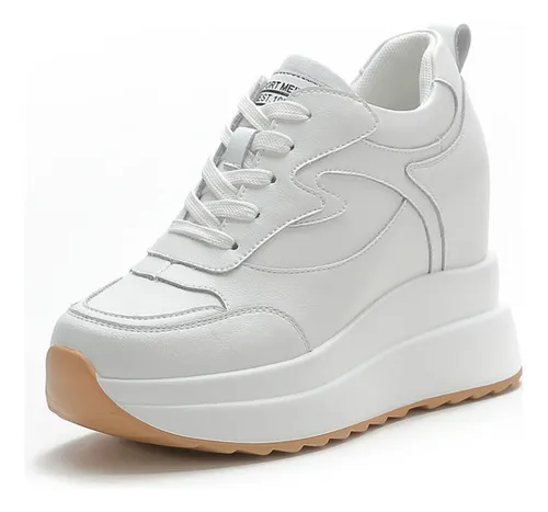 comprar Tenis Casuales De Plataforma De Cuero Para Mujer