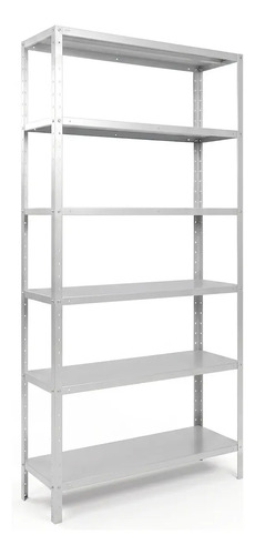 Estante Armário Prateleira de Aço 6 Bandeja Organizador Galvanizado Suporta 150kg 190cm X 90cm X 28cm