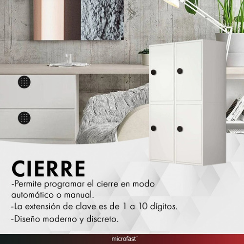 Imagen 8 de 9 de Cerradura Inteligente Clave Cajón Gabinete Programable Pilas