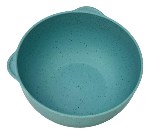 Bowl Tigela Cumbuca Prato Bebê Urso Azul 650ml Bambu E Pp