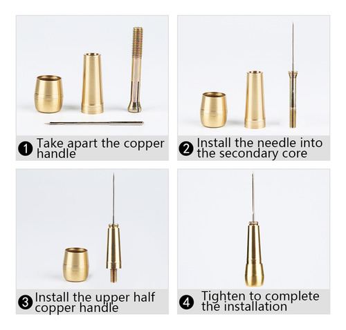 Agulha De Costura De Couro De Lona Com Alça De Metal Stitch