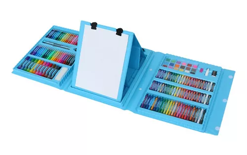 Set Arte Colores Crayones Plumones Acuarelas Estuche 220 Pzs