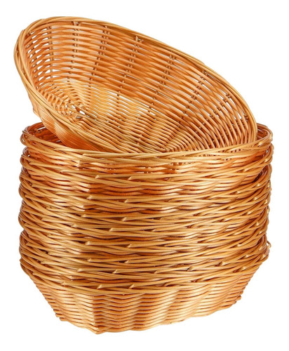 10x Cesta De Pan Tejida, Cesta De Fruta Tejida, Grande