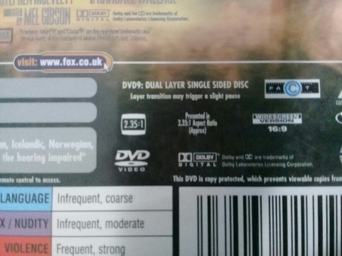 Dvd: Braveheart - Mel Gibson (Usado)