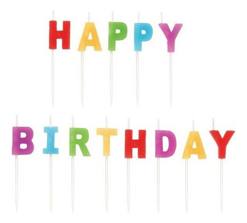Velas Cumpleaños Happy Birthday Wilton 2811-702