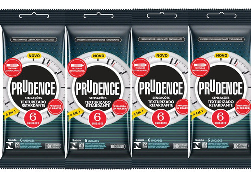 Camisinha Texturizado Retardante 52mm Kit 24 Unid Prudence