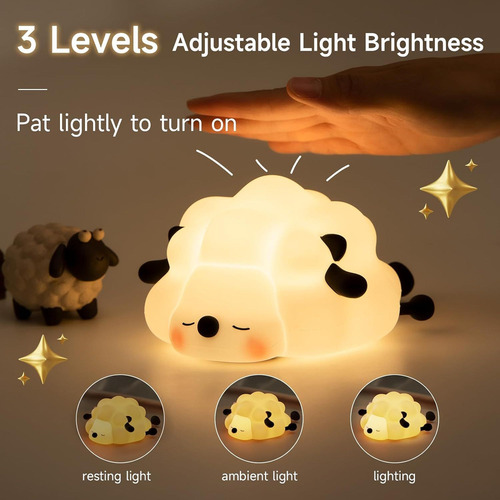 Luz Nocturna Led Recargable, Regulable En 3 Niveles