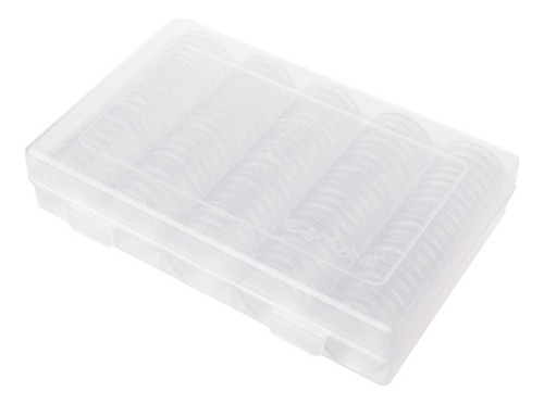 . 100 Cápsulas Portamonedas 27 Mm Caja Redonda