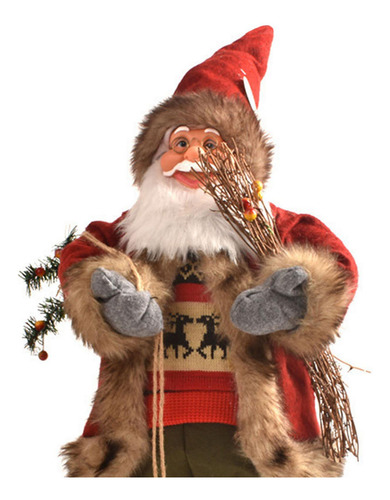 2x Santa Claus Adorno Decoración Interior De